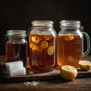 nguyên liệu cần có để làm kombucha